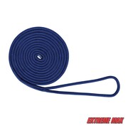EXTREME MAX Extreme Max 3006.2087 BoatTector Double Braid Nylon Dock Line - 3/8" x 15', Royal Blue 3006.2087